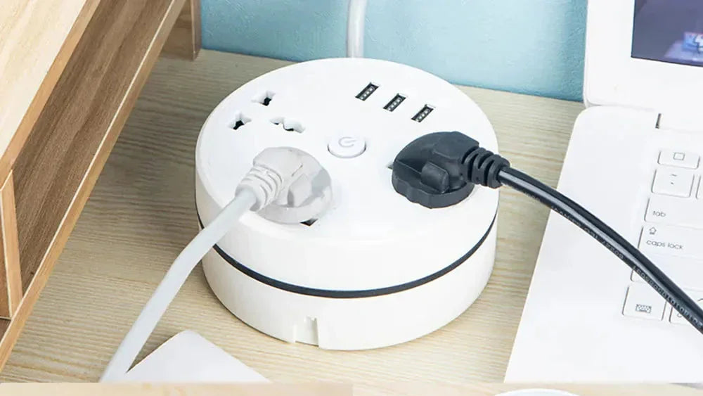 EU Plug AC Outlet Smart Home Power Strip – Multipurpose Electrical Extension Cord with USB Ports & Fast Charging